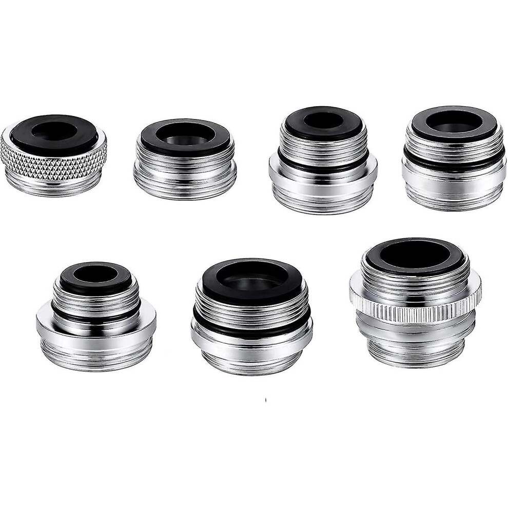 7pcs/set Faucet Aerator Adapter Kit,brass Kitchen Faucet Accessories Adapter Kit, Female To Male Faucet Adapters For Garden Hose, Sink Sprayers,water