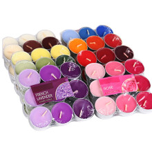 9pcs Colored Scented Candle Aromatherapy Cylindrical Paraffin Candles Long Lasting Smokeless Home