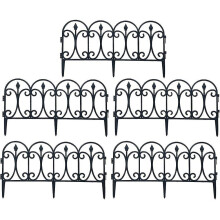 5 Pack Decorative Garden Fence Rustproof Iron Landscape Wire Folding Fencing Edge Patio Flower Bed