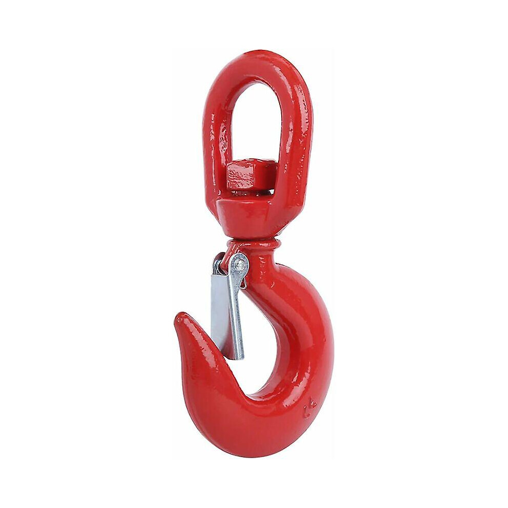 5T 5000 Kg Rotating Crane Hook Alloy Steel Swivel Eye Gravity Platform Lifting Industry Shipbuilding Round Hook 5T Red 4522139557126