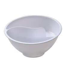 (White) Never Soggy Spiral Grip Cereal Bowl With 2 Compartment Kids Breakfast Bowl Household White