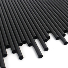 (BLACK, 1000) Black Plastic Straws Individually Wrapped 1000 Pack - 8 Inch 0.24" Wide Drinking Straw, Bpa Free