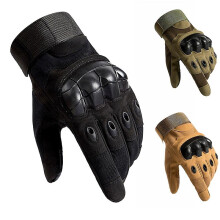 (Half Black, M) Paintball Airsoft Hunting Shooting Tactical Gloves