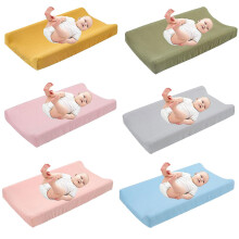 (Light Grey) Newborn Diaper Changing Pad Baby Changing Pad Change Table Cover For Nursery