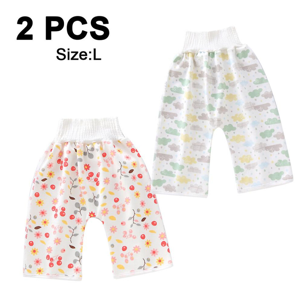 2 Packs Waterproof And Leakproof Diaper Pants Potty Training Cloth Diaper Pants For Baby Boy And Girl Night Time