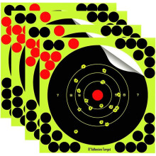 Pack Of 25 Targets 8 Inch Self-adhesive Shooting Target Splatter Shot Burst Brings Fluorescent Yellow