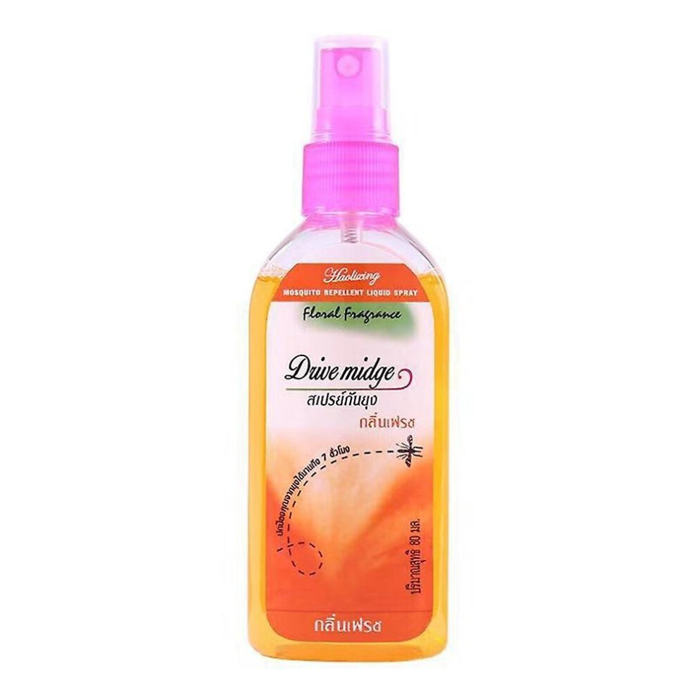 Orange ( Flavor) 80Ml Mosquito Spray Thailand Plant Anti-Mosquito Bite Swelling Itching Mosquito Repellent Liquid Spray For Body Pest Killer