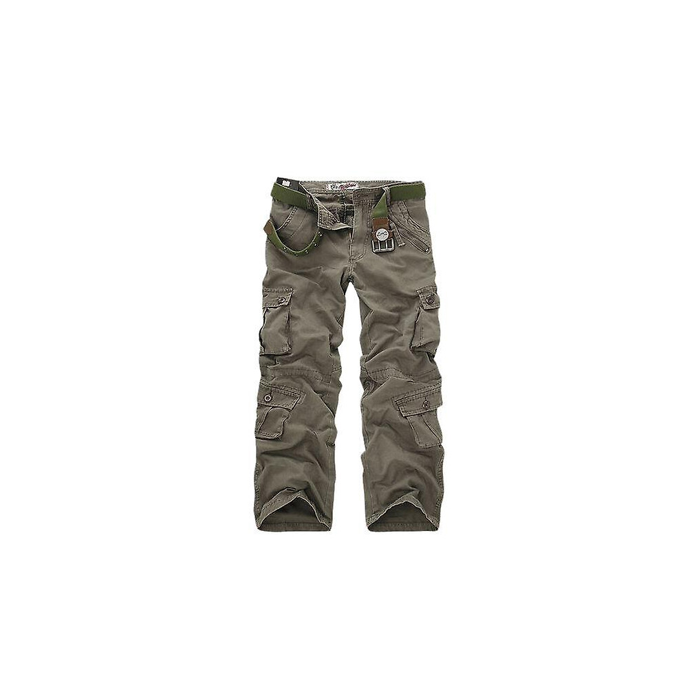 (Soil Army Green, 40) Professional Water Waves Camouflage Trousers Military Tactical Pants Men Multi-Pocket Washed Overalls Male Cargo Pants For Men- 9353840058627