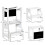 Homcom HOMCOM 2 in 1 Kids Kitchen Step Stool Helper with Safety Rail, White 2