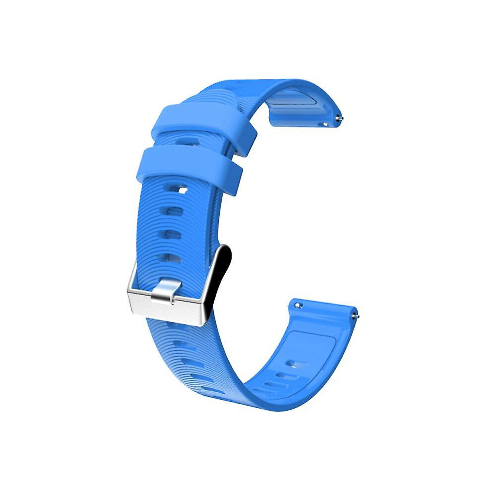 (Blue) For Garmin Forerunner 245 Strap Replacement Bracelet For Garmin Forerunner 245 Print Silicone Blue 9353840059624