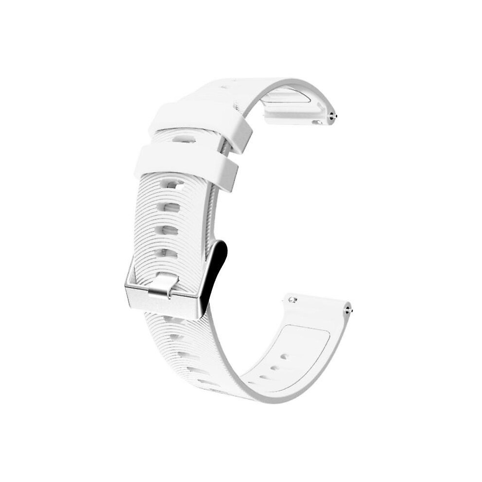 (White) For Garmin Forerunner 245 Strap Replacement Bracelet For Garmin Forerunner 245 Print Silicone White 9353840059631