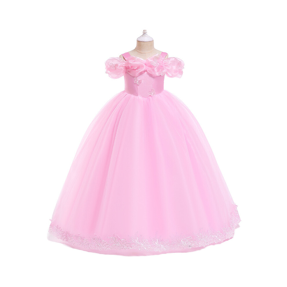 (Pink, 4-5 Years) Children Kids Girls Cinderella dresses Cosplay UK