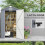 Outsunny Outsunny 4 x 3ft Garden Shed Storage w/ Foundation Kit, Vents, Grey 5