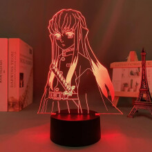 Shxx Anime 3d Night Light Demon Slayer Lamp Muichiro Tokito For Child Bedroom Decor Lighting Birthday Gift Manga Kimetsu No Yaiba (16 Colors With Remo