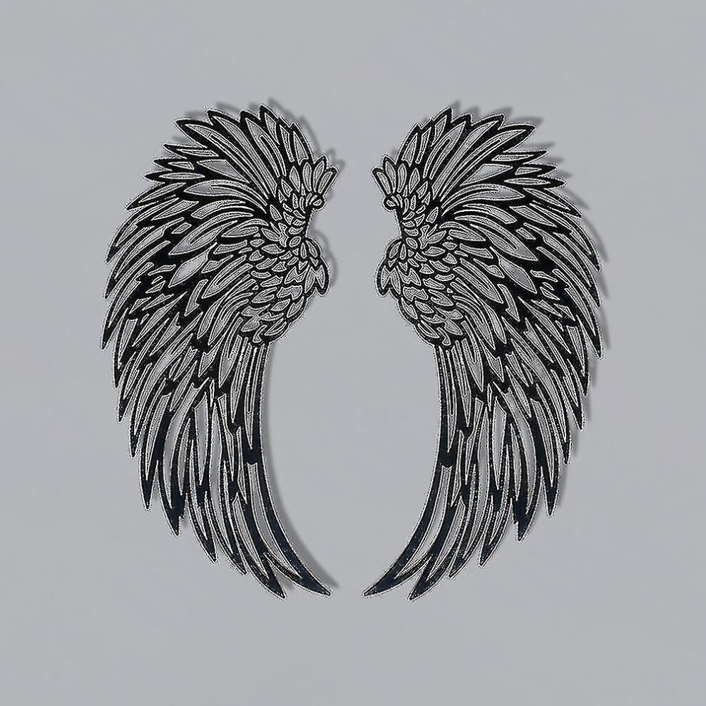 (Wings without lights, 30cm) Metal Angel Wings Wall Decoration With Lights, Hanging Metal Angel Wings Wall Decor-image-OPC-PDQHFBK-NEW