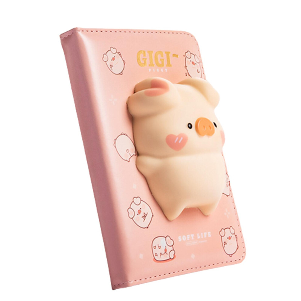 (Pig, Pig) 3d Cute Animal Squishy Diary Stress Relief Slow Rebound Journal Toy For Birthday Gifts New Year\'s Gifts