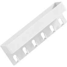 Wall Mounted Mail and Key Holder with Hooks - Decorative Rack for Hallway, 6 Key Hooks, Mail Basket and Tray