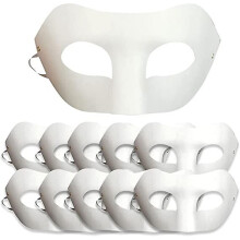 10 Pcs Diy White Paper Masks Zorro Blank Mask, Hand Painted Mask For Personality Creative Design Dance Party, Masquerade, Cosplay Party