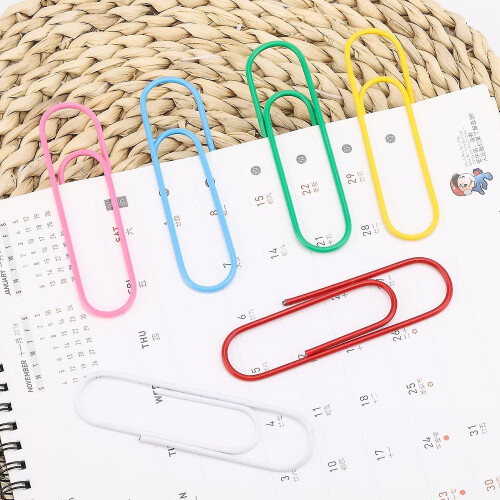 70 Pcs  Colored Paper Clips Large Paper Clips(4 In) 2