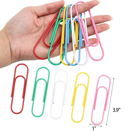 70 Pcs  Colored Paper Clips Large Paper Clips(4 In) 1