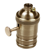 Srbtv-e26/e27 Retro Vintage Antique Brass Copper Lamp Light Bulb Holder Socket Antique Brass