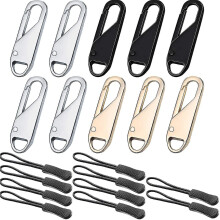 Zipper Pull Tab Replacement Metal Zipper Extender Handle Fixer 10 Pcs
