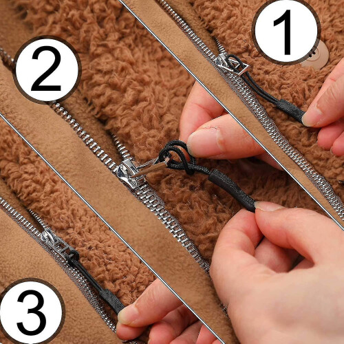 Zipper Pull Tab Replacement Metal Zipper Extender Handle Fixer 10 Pcs 2