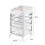 Living And Home Removable Cosmetic Storage Organizer with Wheels and Drawers, White 5