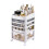 Living And Home Removable Cosmetic Storage Organizer with Wheels and Drawers, White 4