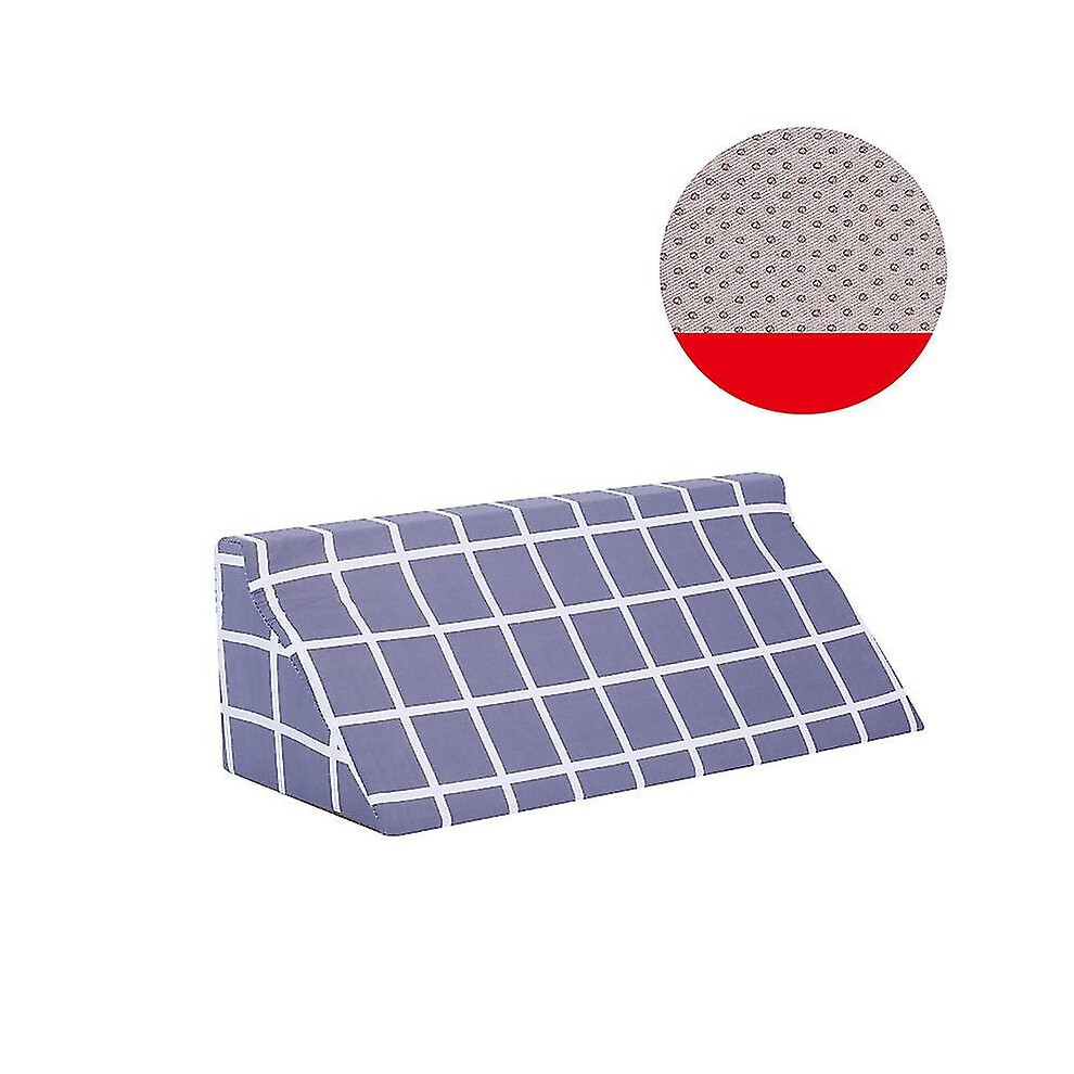Grey/Blue ( 50*25*15Cm) Foam Wedge Pillow For Sleeping, Incline Bed Wedges And Body Positioners