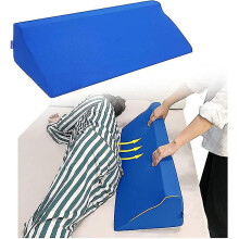 (Blue, 60*25*20cm) Foam Wedge Pillow For Sleeping, Incline Bed Wedges And Body Positioners
