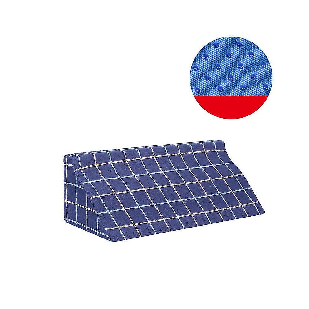 Dark/Blue ( 60*25*20Cm) Foam Wedge Pillow For Sleeping, Incline Bed Wedges And Body Positioners