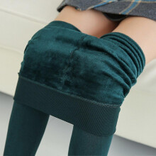 (Green) Women's Warm Tights Winter Stockings For Pantyhose Plus Size Fleece Hot Thermal Thermo Wrap Black Lined Leggings Thick Cashmere
