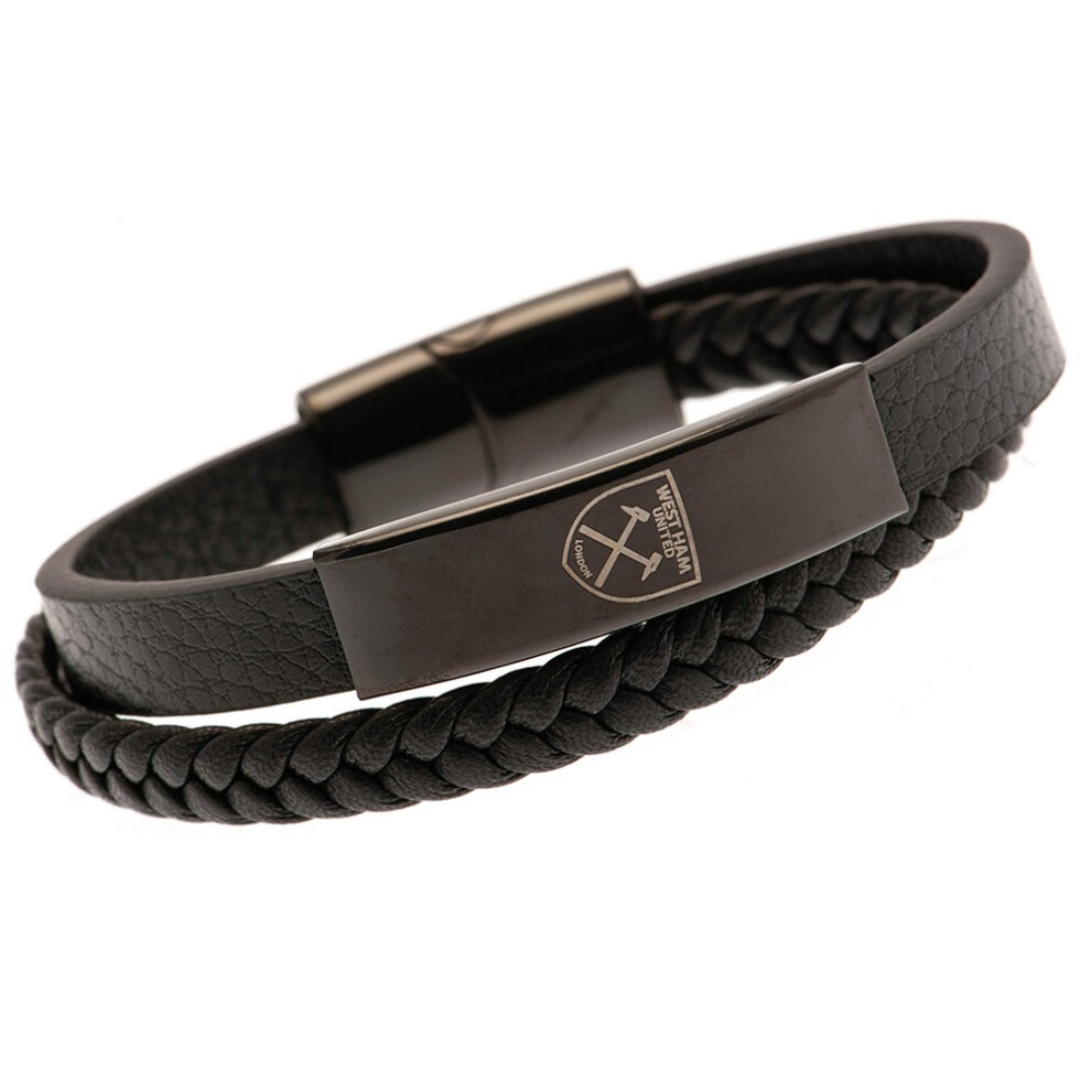 West Ham United FC Leather Crest Bracelet