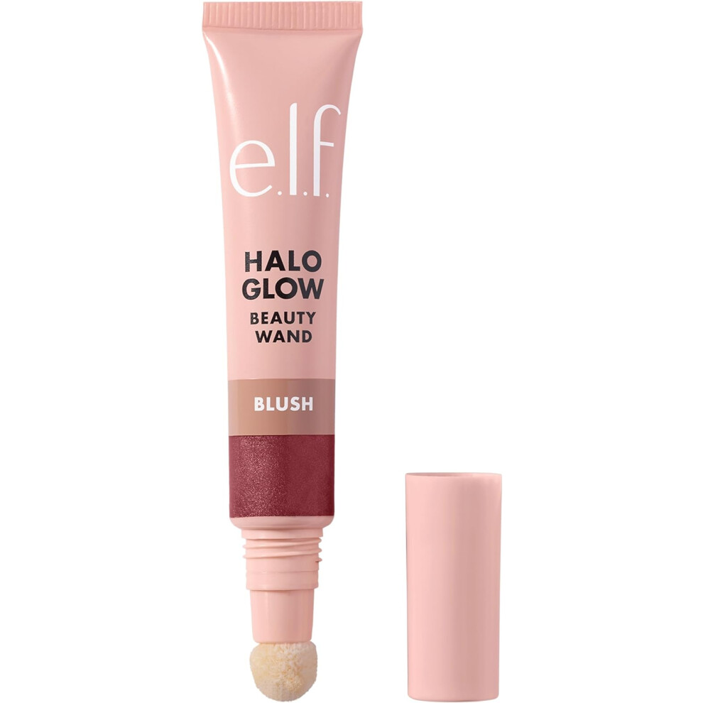 E.l.f. Halo Glow Blush Beauty Wand Liquid Blush Wand For Radiant Flushed Cheeks, Infused With Squalane, Vegan & Cruelty-Free, Berry Radiant