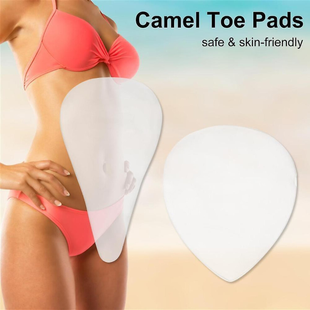 (Transparent-L) Silicone Camel Toe Concealer Reusable Traceless Invisible Adhesive Pad Top D6o