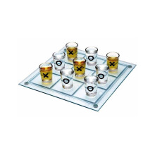 Tic Tac Toe Drinking Shot Glass Fun Set Puzzle Kids and Adults