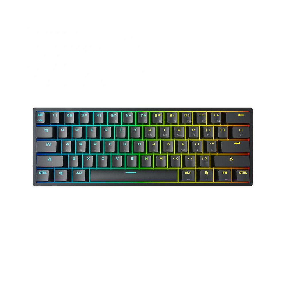 (Black) Ryra Mini Gaming Mechanical Keyboard 61 Keys Rgb Hotswap Type-C Wired Gaming Keyboard Black 9360243078329