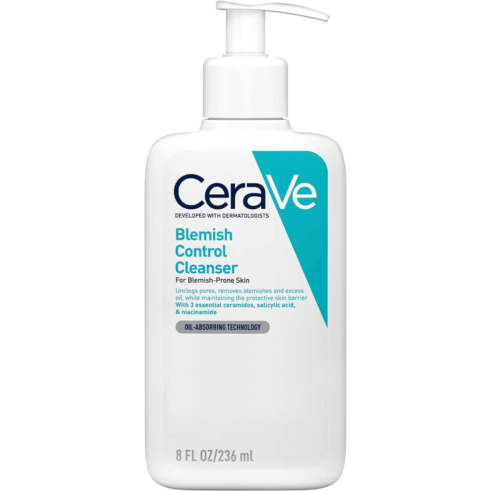 Cerave Blemish Control Face Cleanser With 2% Salicylic Acid & Niacinamide Blemish-Prone Skin 236Ml