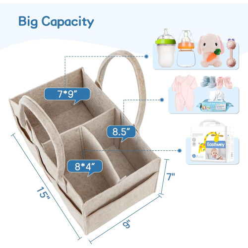 Diaper wet portable storage bag Foldable compartmentalized storage bag 2