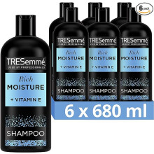 TRESemmé Rich Moisture Shampoo luxurious moisture for all-day hydration for dry, damaged hair 6x 680 ml
