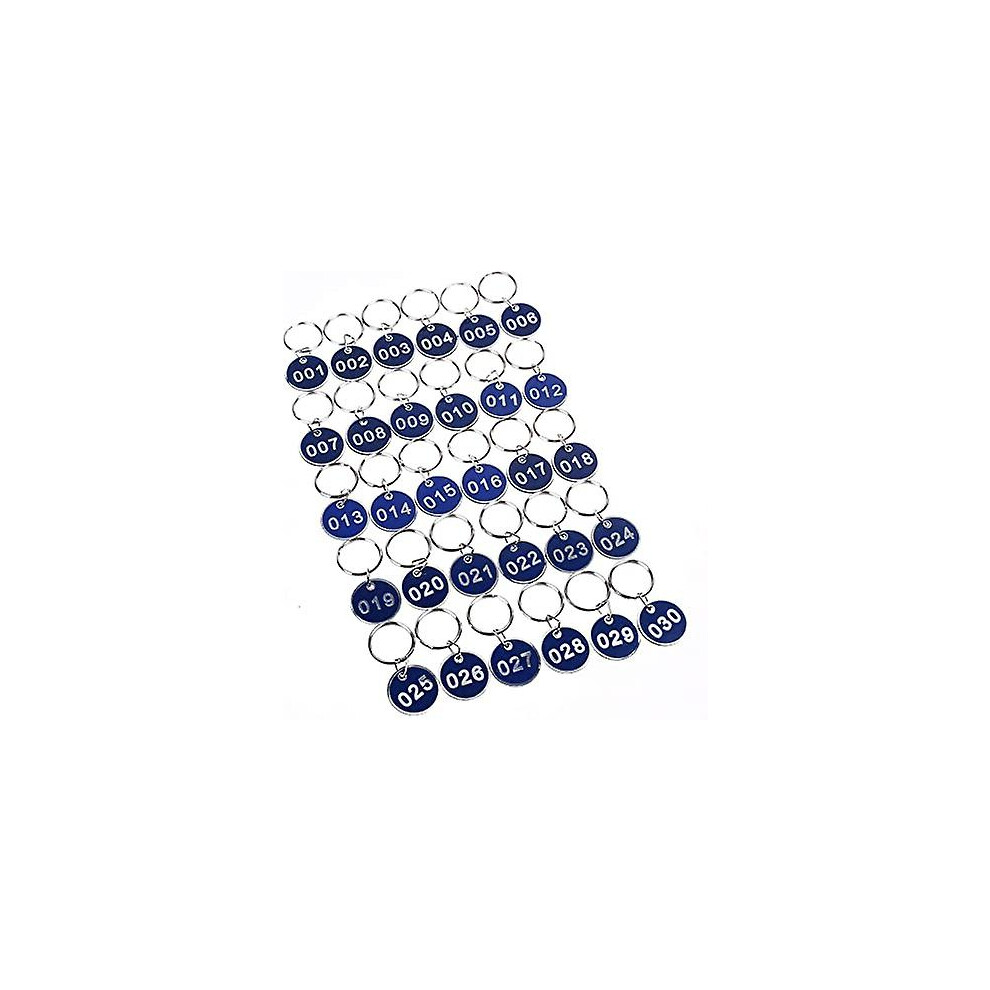 Aluminium Number Tags Hand Tag Hangtag Metal Number Plate Key Deposit Numbered Tags Id Tags Key Tags (1-50, Blue) 9353840104232