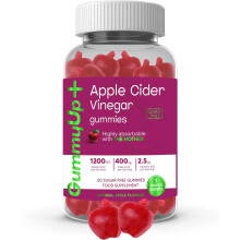 ZA ZACANNA Apple Cider Vinegar Natural Apple Flavoured Gummies The Mother Sugar Free 1200mg Acetic Acid 400 μg Folic Acid 2.5 μg Vitamin B12 60