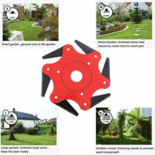 Universal String Trimmer Head 6T Steel Blade Lawn Mower Grass Cutter