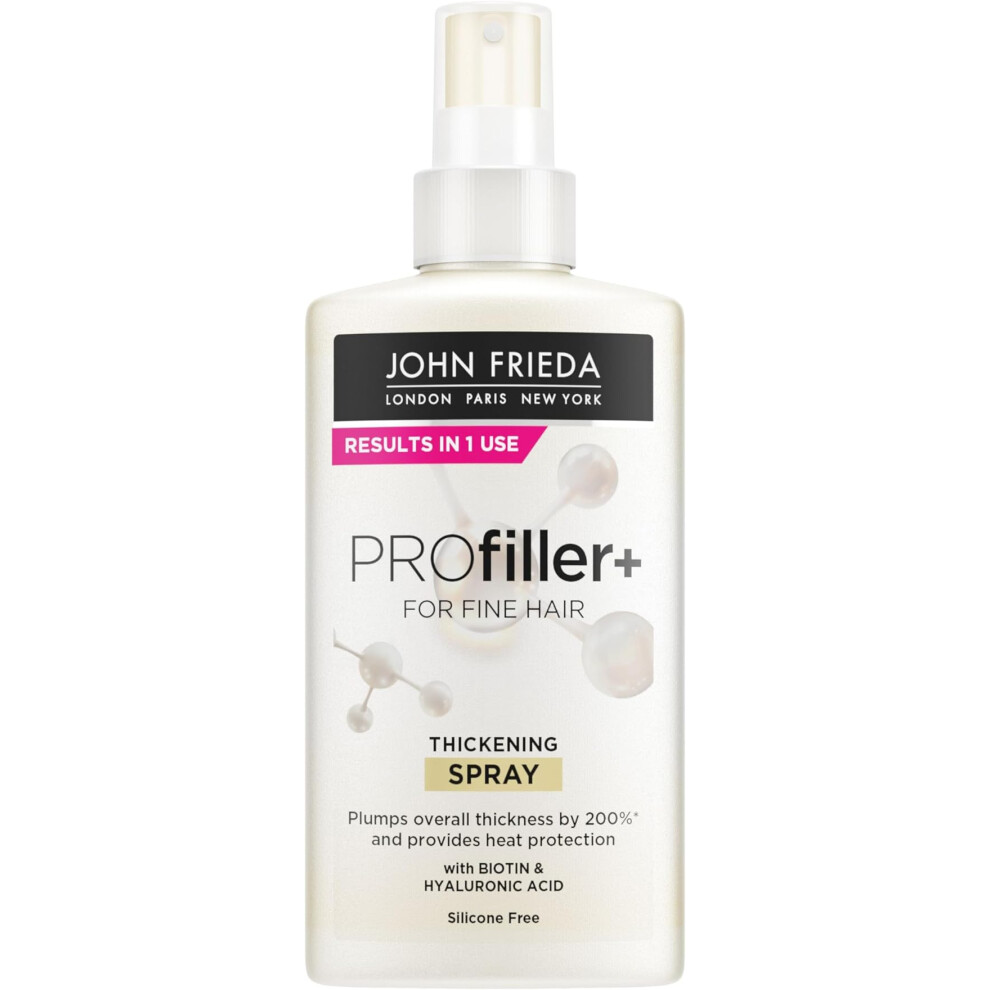 JOHN FRIEDA  PROfiller+ Thickening Spray with Heat Protection for Thin, Fine Hair, 150ml