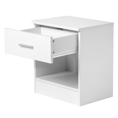 2-Tier Nightstand Bedside Cabinet Sofa End Table for Bedroom Home Office 1