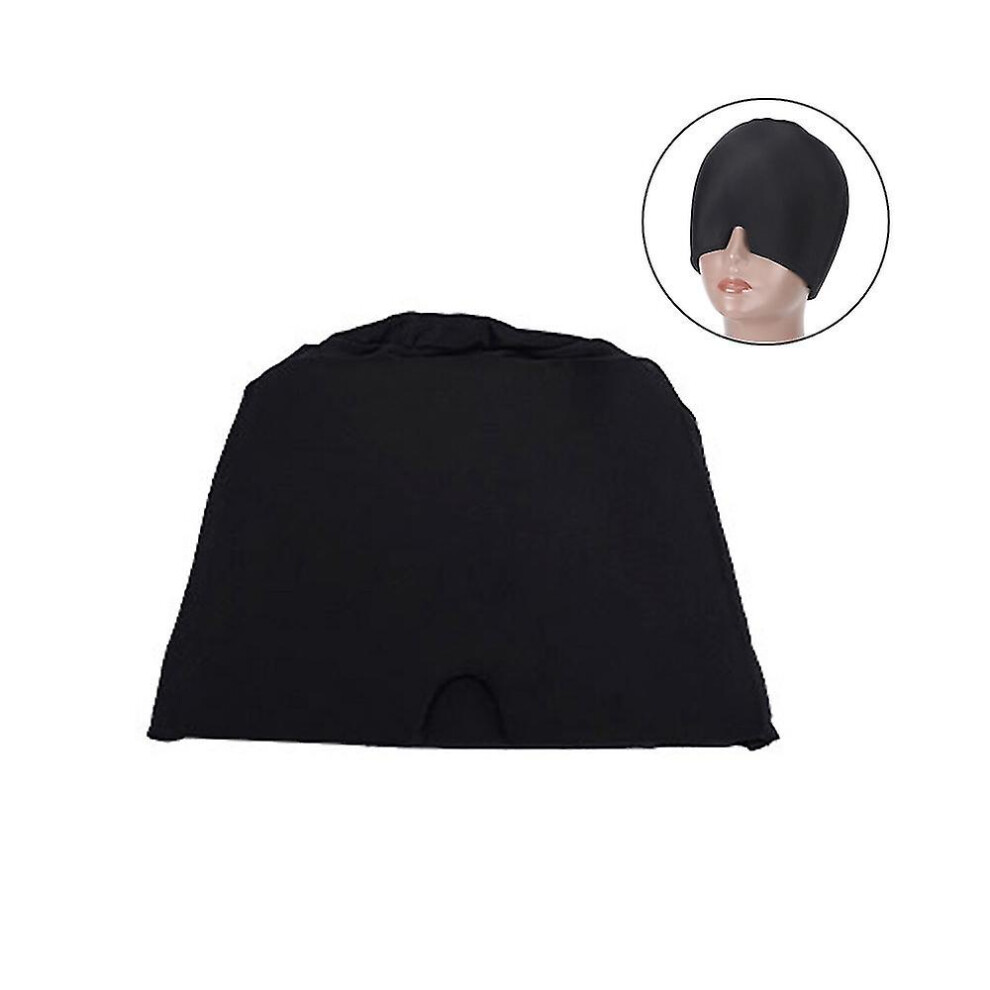 Black (Black) Migraine Cap Cold Compress, Migraine Relief Cap For Headache Eyes Mask For Puffy Eyes, Stress Relief
