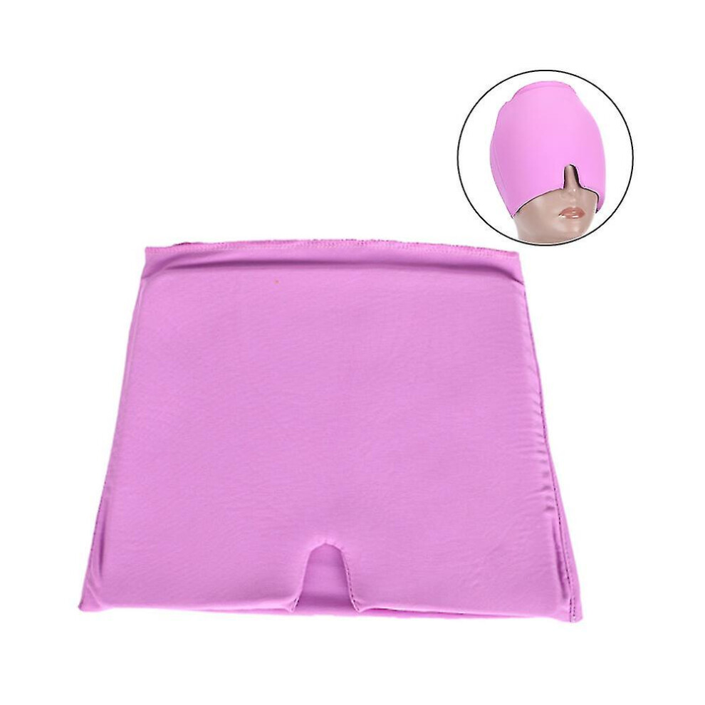 Purple (Purple) Migraine Cap Cold Compress, Migraine Relief Cap For Headache Eyes Mask For Puffy Eyes, Stress Relief