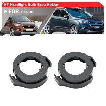 4-Pack H7 Headlight Base Adapters for Ford Kuga II (2017-2019) LED/HID Upgrade, Easy Plug-and-Play