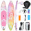 ELECWISH (Pink 2) 11FT Inflatable Stand Up Paddle Board SUP w/Paddle 11